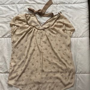 LC tie back short sleeve blouse